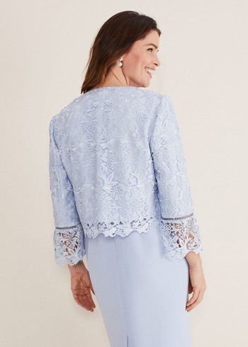 Phase Eight Isabella Lace Jackets Light Blue USA | 8423709-DI